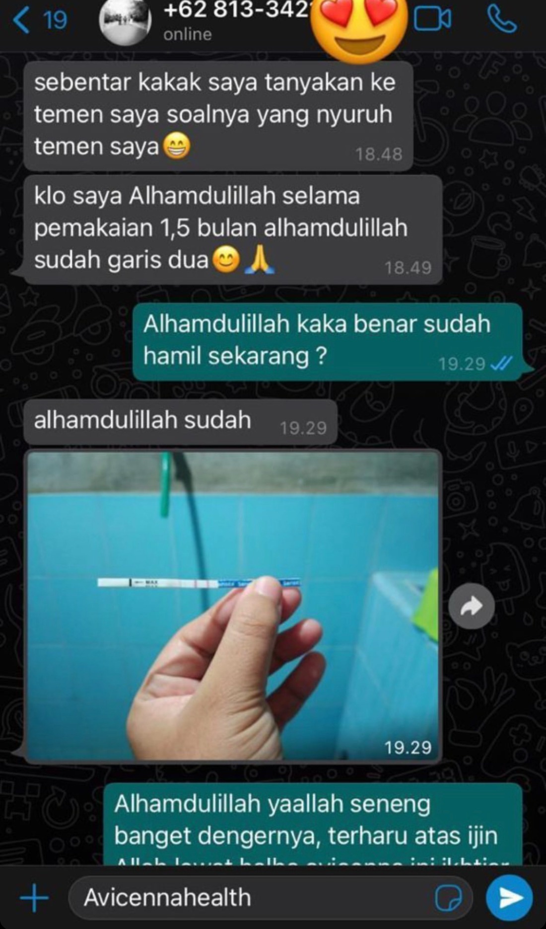 Screenshot testimoni pelanggan pemakaian rutin