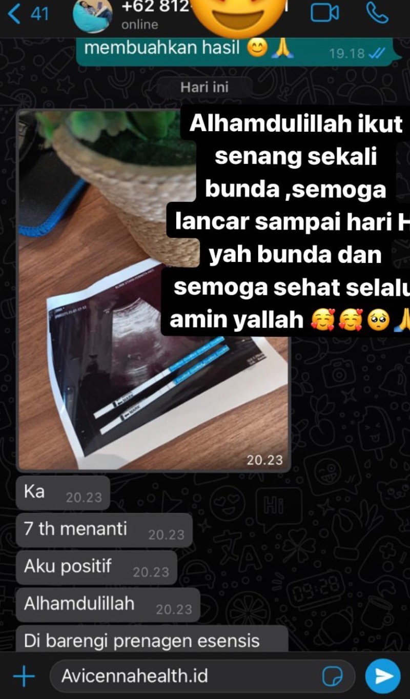 Screenshot testimoni pelanggan Avicenna Biji Halba